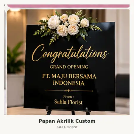Papan Bunga Akrilik Sukorejo